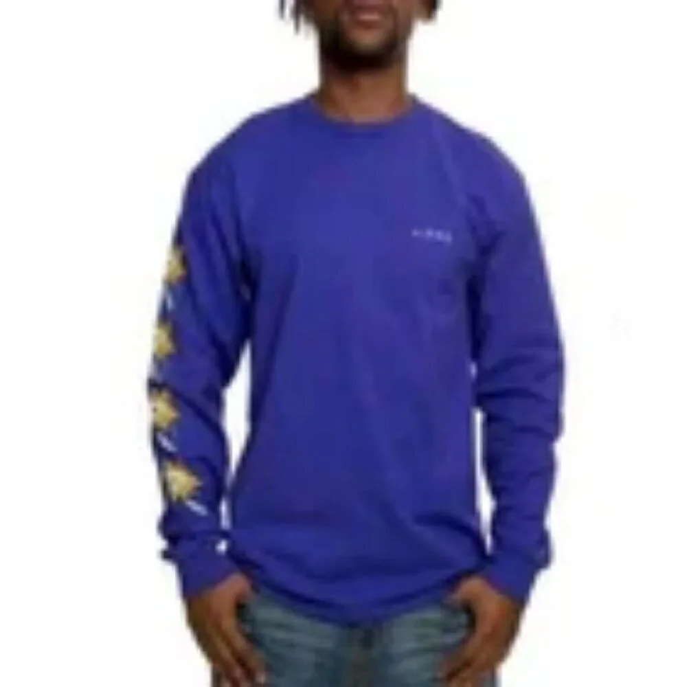Vans The Skull Flower Off The Wall Long Sleeve Graphic T-Shirt Tee Yellow